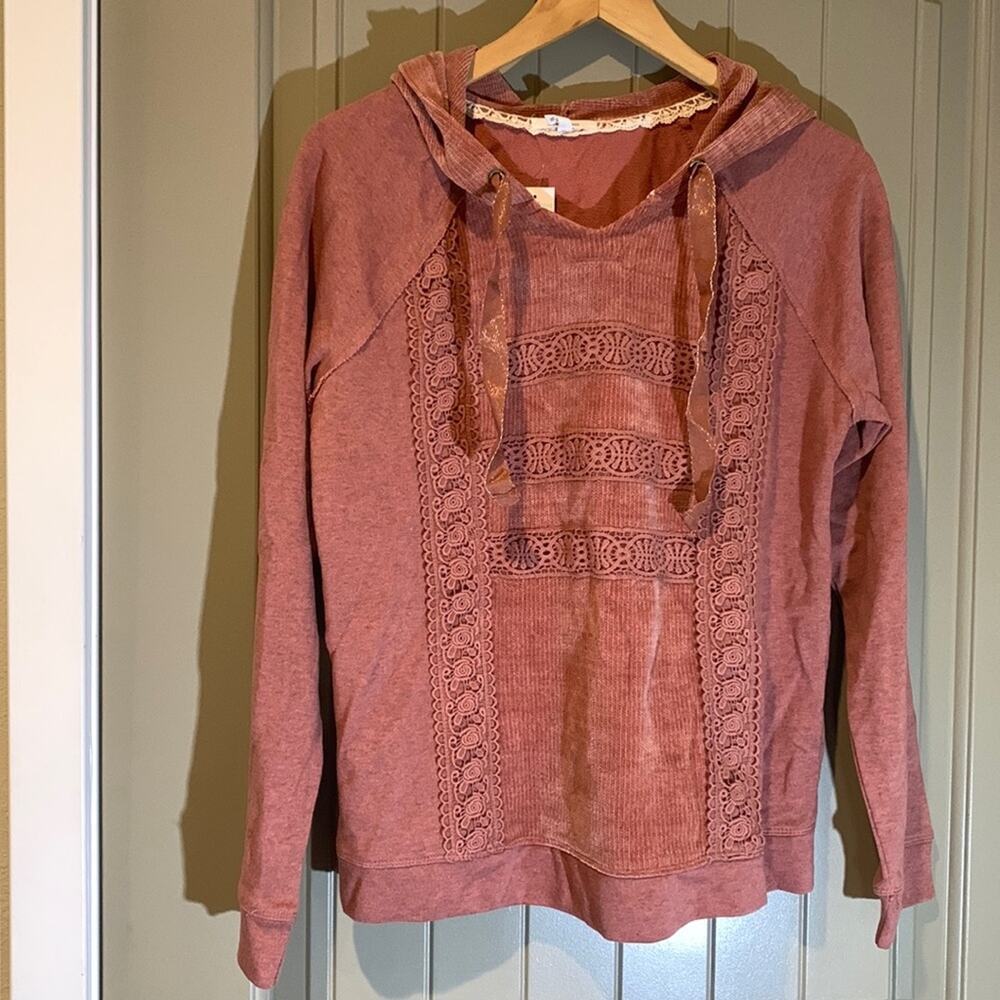 Maurices Lace Hoodie Pullover NWT
